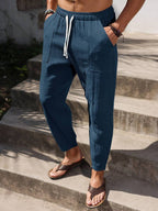 Lurenne | Men’s Khaki Cotton Pants – Effortless Versatility and Refined Comfort