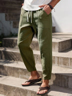 Lurenne | Men’s Khaki Cotton Pants – Effortless Versatility and Refined Comfort
