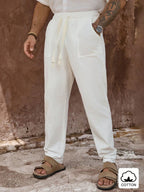 Lurenne | Men’s Khaki Cotton Pants – Effortless Versatility and Refined Comfort