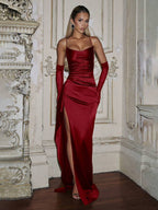 Lurenne | Strapless Satin Gown – Radiant Elegance and Sculpted Sophistication