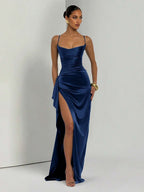 Lurenne | Strapless Satin Gown – Radiant Elegance and Sculpted Sophistication