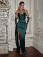 Lurenne | Strapless Satin Gown – Radiant Elegance and Sculpted Sophistication