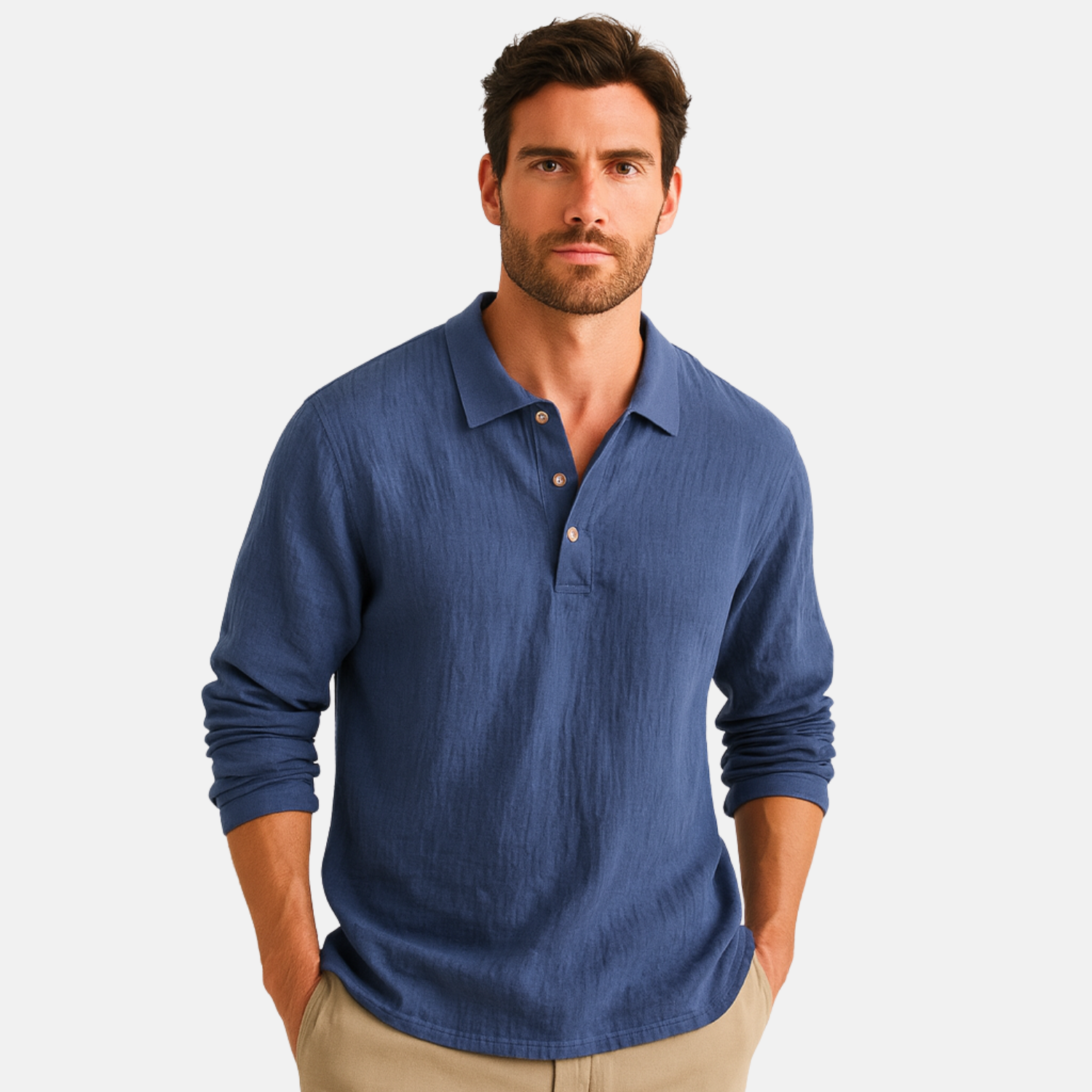 Lurenne | Men’s Long Sleeve Linen Shirt – Refined Comfort for Every Season
