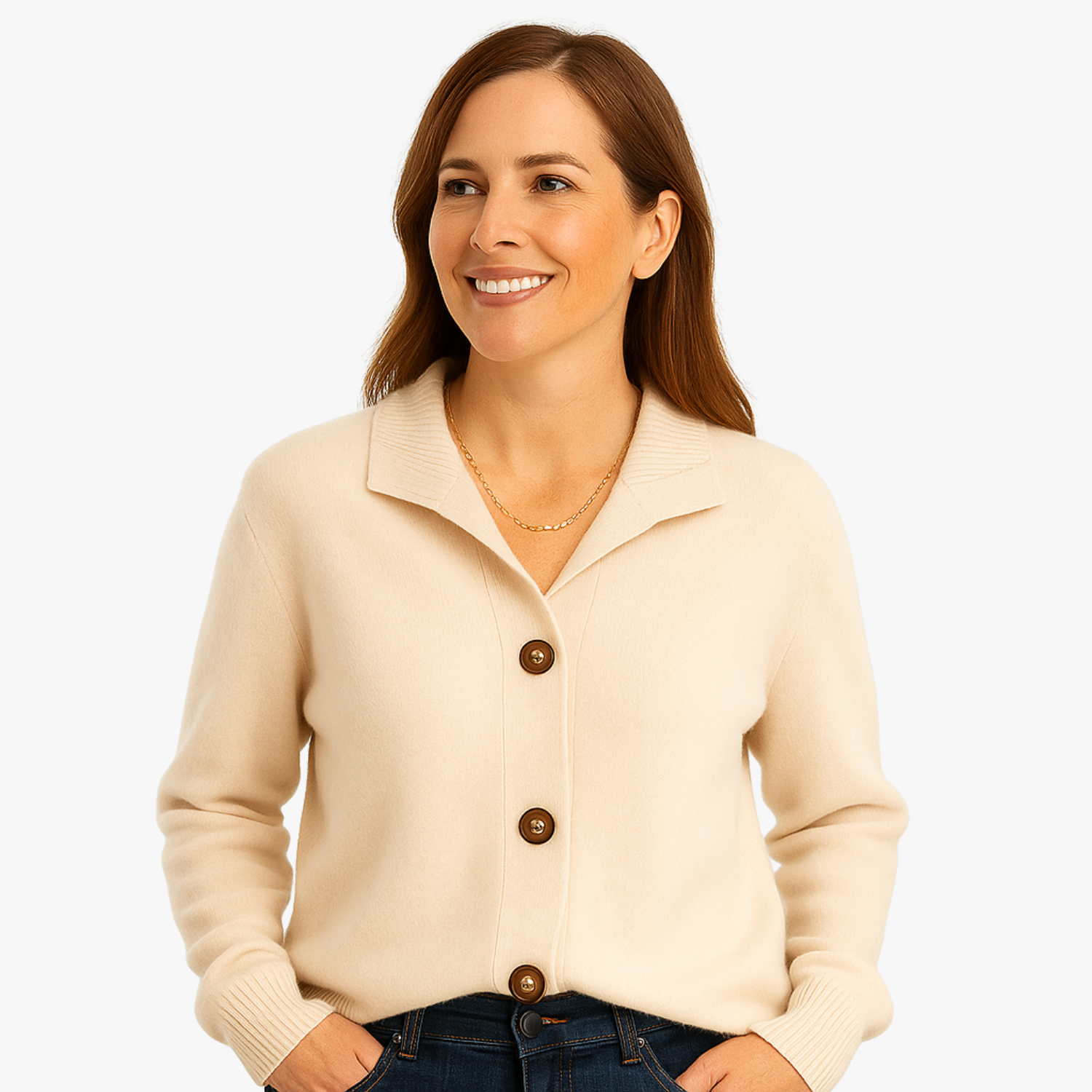 Elegant Blend Buttoned Cardigan