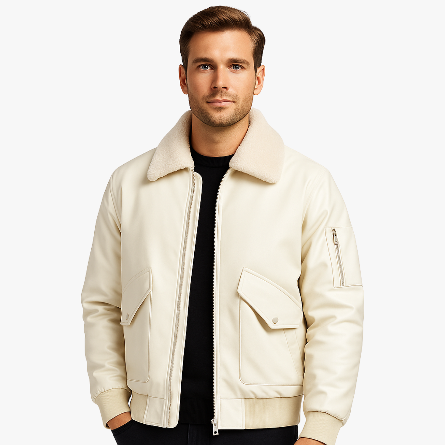 Men’s Quilted Fleece-Lined Winter Jacket