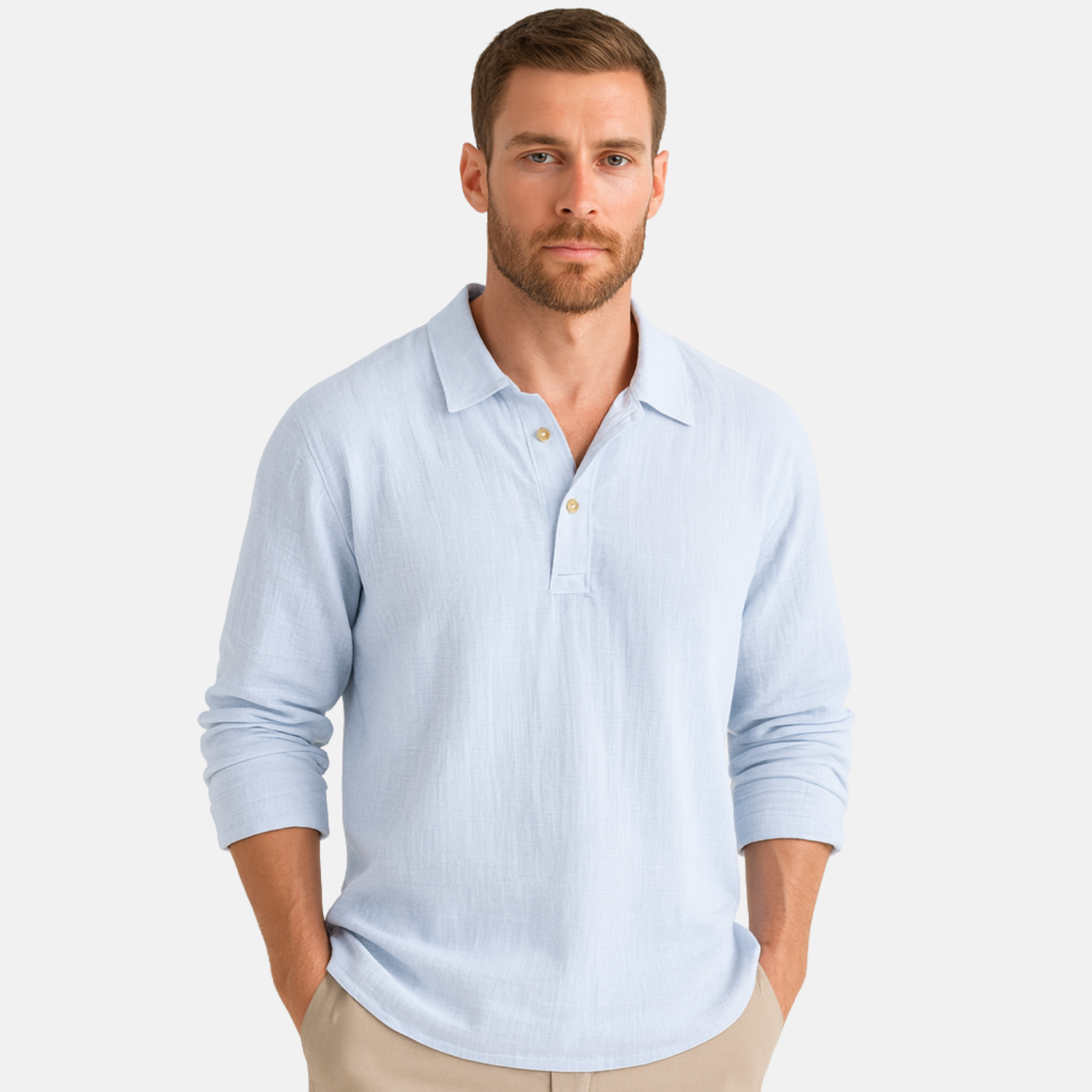 Lurenne | Men’s Long Sleeve Linen Shirt – Refined Comfort for Every Season