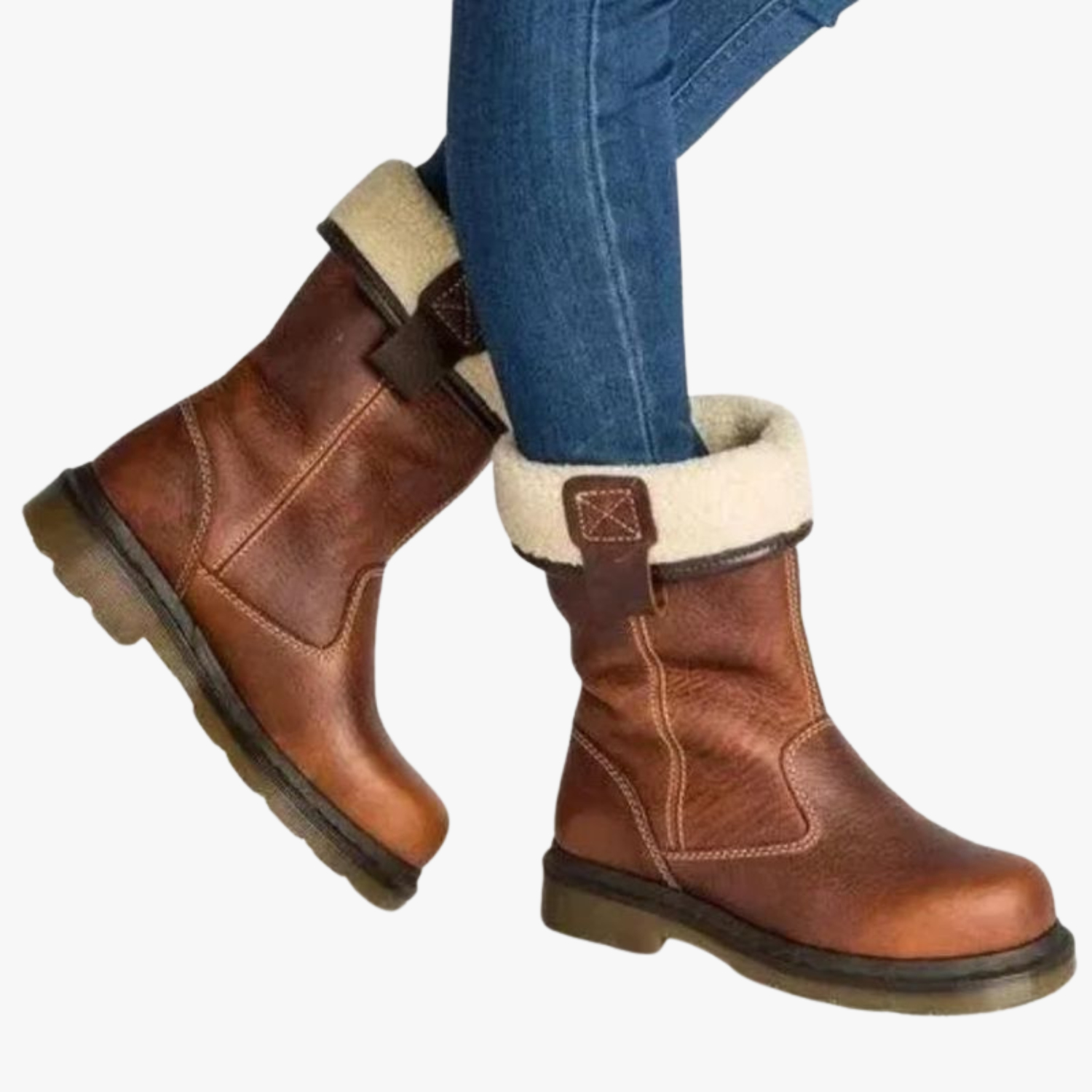Chic Women’s Leather Winter Boots