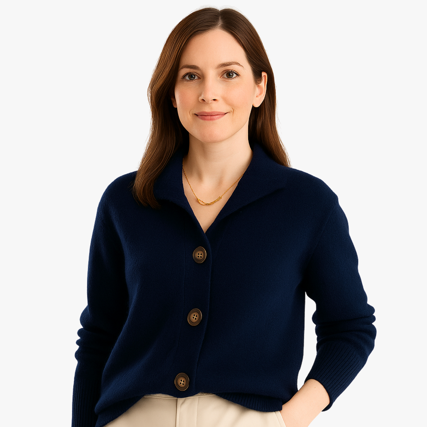 Elegant Blend Buttoned Cardigan