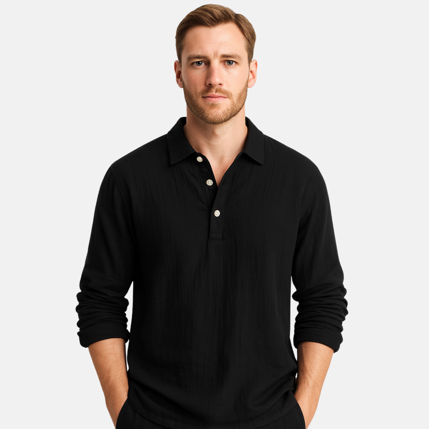 Lurenne | Men’s Long Sleeve Linen Shirt – Refined Comfort for Every Season