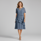 Lurenne | Layered Chiffon Dress – Graceful Flow and Timeless Allure