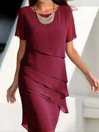 Lurenne | Layered Chiffon Dress – Graceful Flow and Timeless Allure