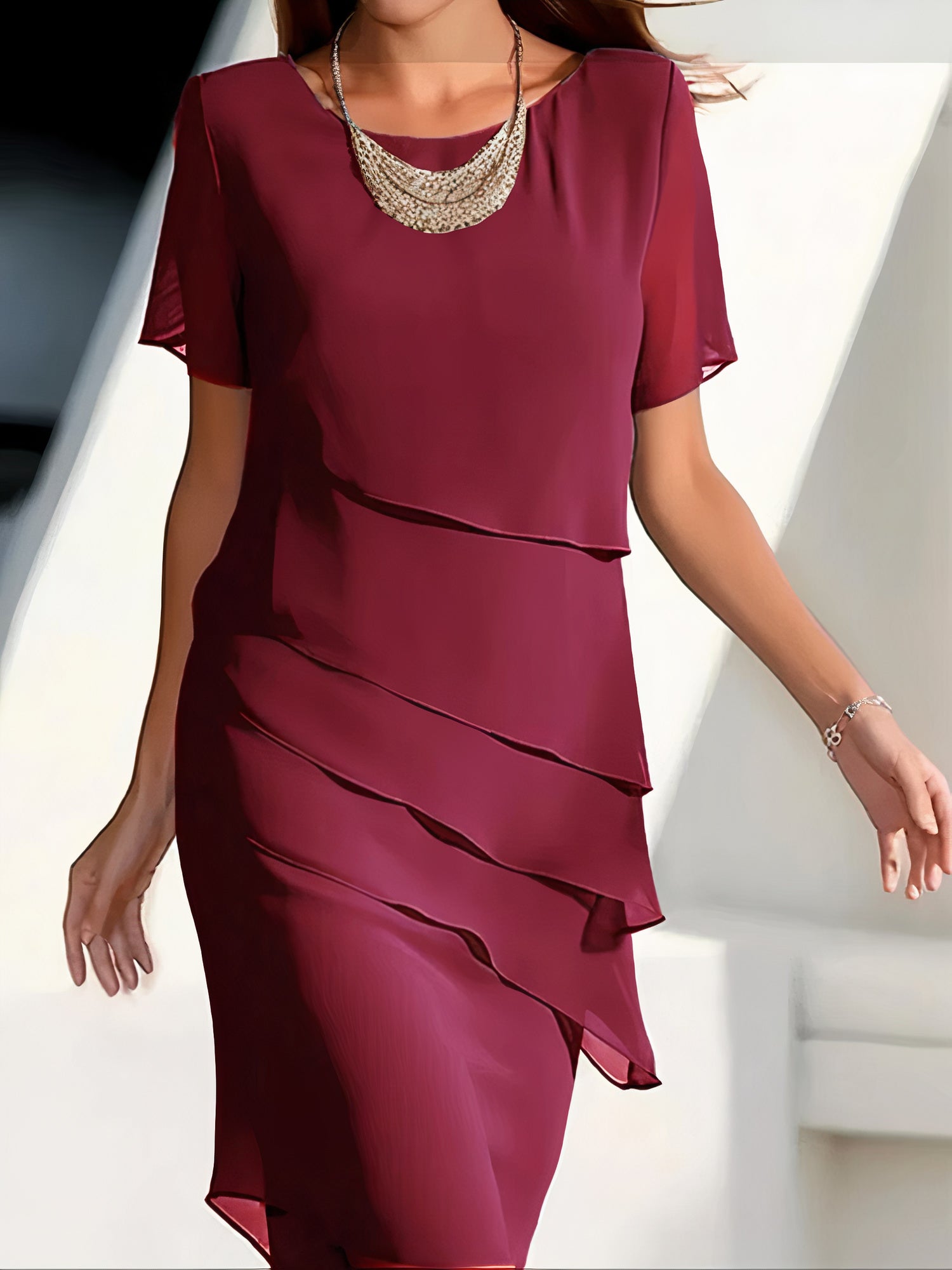 Arya - Layered Chiffon Dress