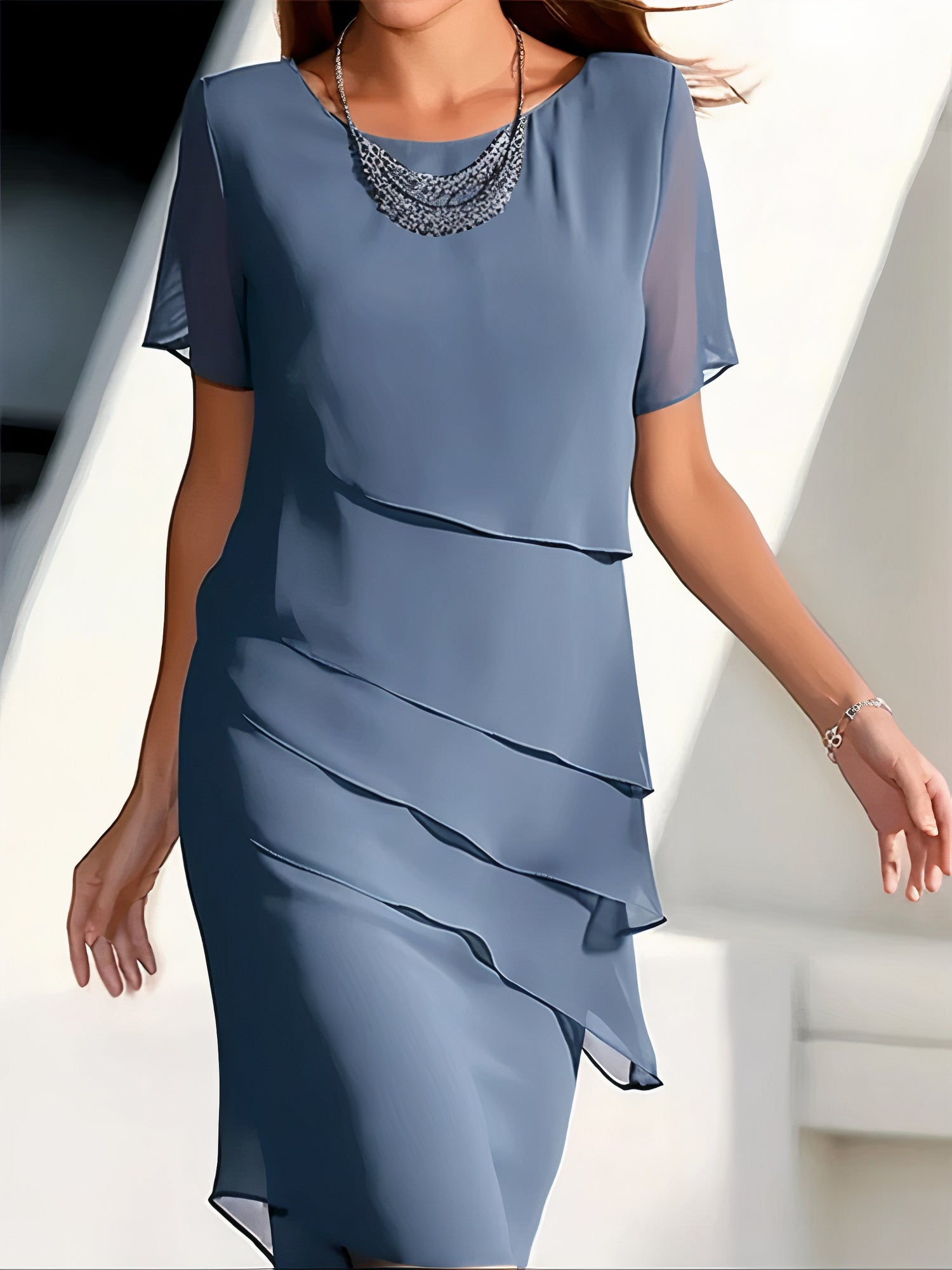 Arya - Layered Chiffon Dress