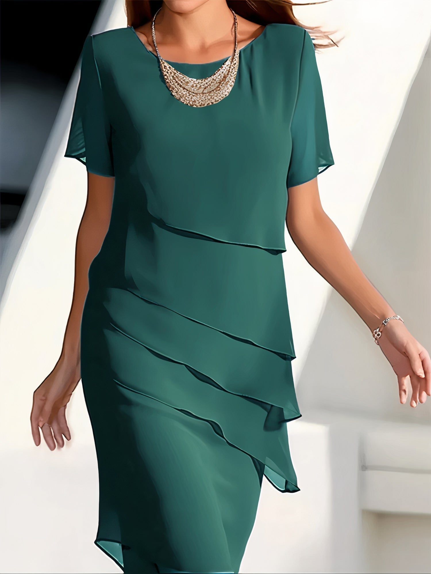 Arya - Layered Chiffon Dress
