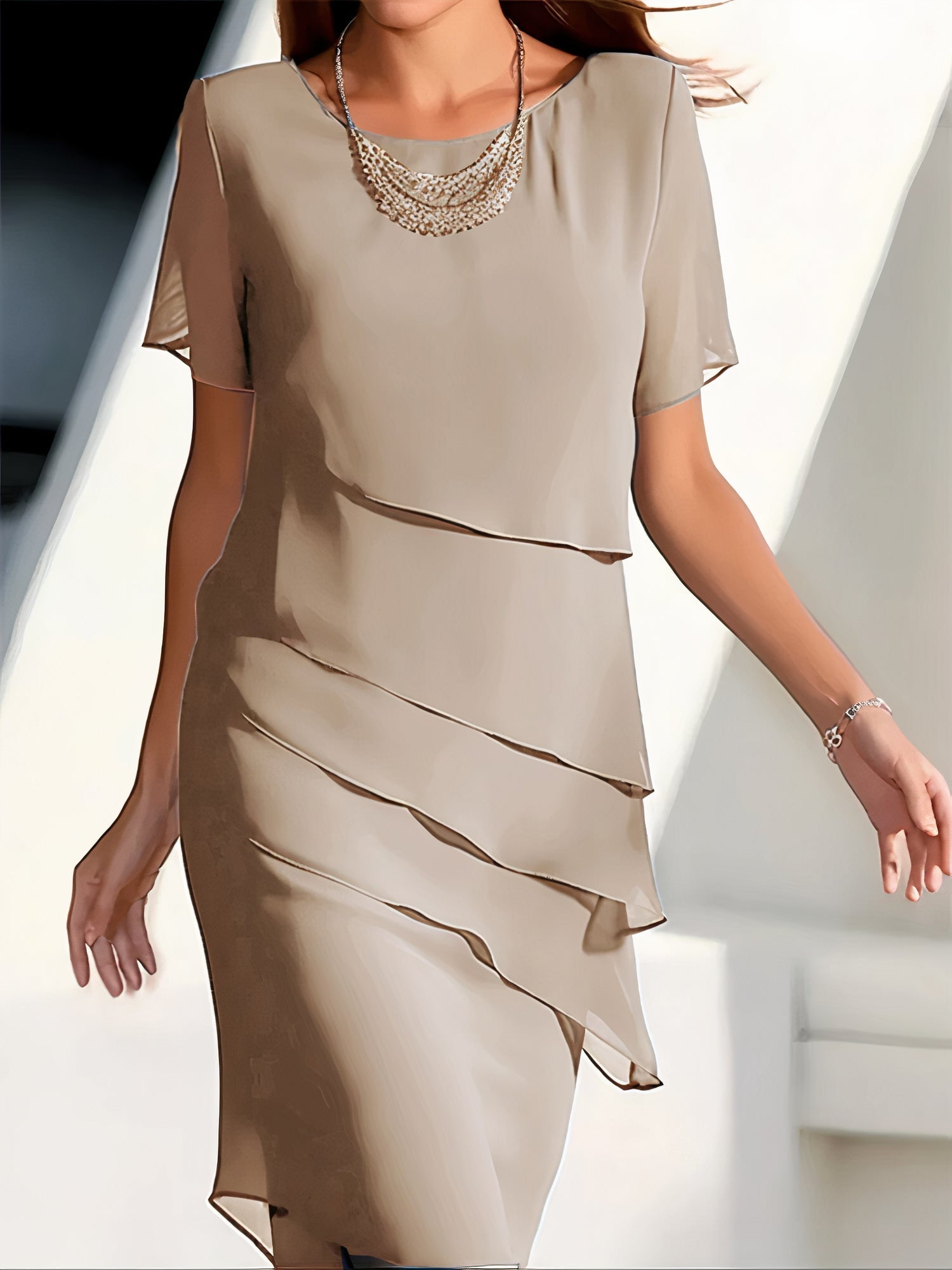 Arya - Layered Chiffon Dress