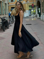 Lurenne | Square-Neck Maxi Dress – Sleek Confidence and Summer Refinement