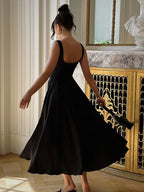 Lurenne | Square-Neck Maxi Dress – Sleek Confidence and Summer Refinement
