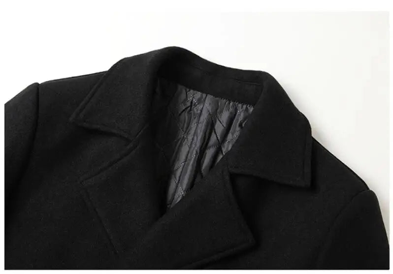 Men’s Double-Breasted Wool Overcoat