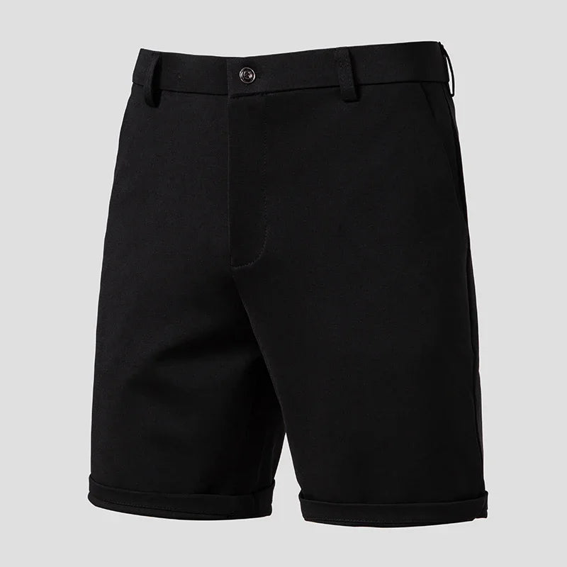 Men's Business Golf Shorts Summer Quick-Drying Casual Flat-Front Shorts Stretch Walking Workwear Dress Shorts with 4 Pockets