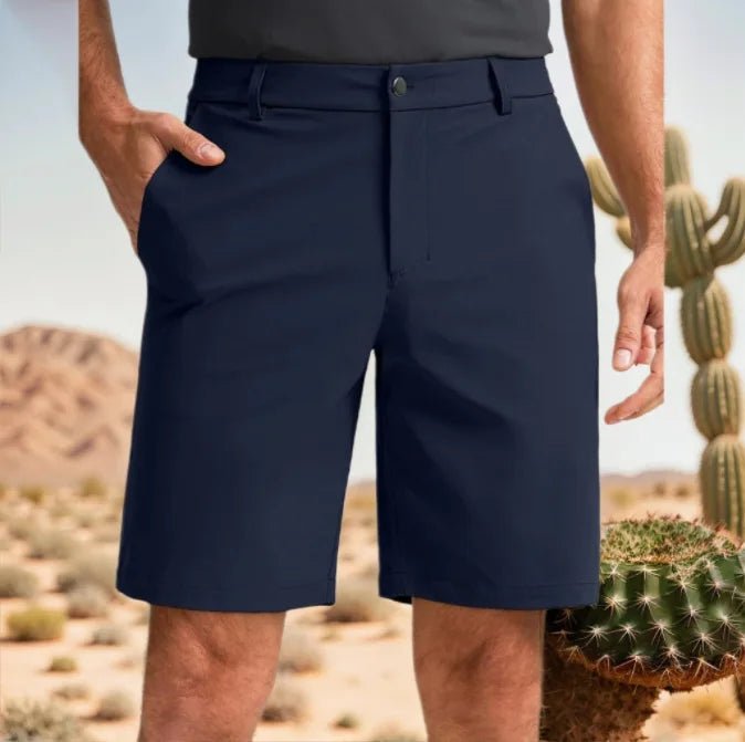 Men's Business Golf Shorts Summer Quick-Drying Casual Flat-Front Shorts Stretch Walking Workwear Dress Shorts with 4 Pockets