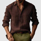 Lurenne | Men’s Vintage Linen Shirt – Timeless Tailoring and Relaxed Sophistication