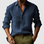 Lurenne | Men’s Vintage Linen Shirt – Timeless Tailoring and Relaxed Sophistication