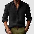 Lurenne | Men’s Vintage Linen Shirt – Timeless Tailoring and Relaxed Sophistication