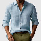 Lurenne | Men’s Vintage Linen Shirt – Timeless Tailoring and Relaxed Sophistication
