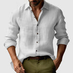 Lurenne | Men’s Vintage Linen Shirt – Timeless Tailoring and Relaxed Sophistication