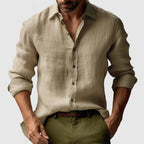 Lurenne | Men’s Vintage Linen Shirt – Timeless Tailoring and Relaxed Sophistication